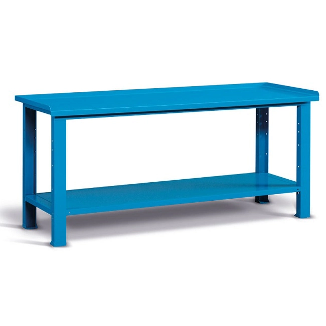 Vendita online Banco Work piano in acciaio mm.2007x705x855H - Blu RAL5012